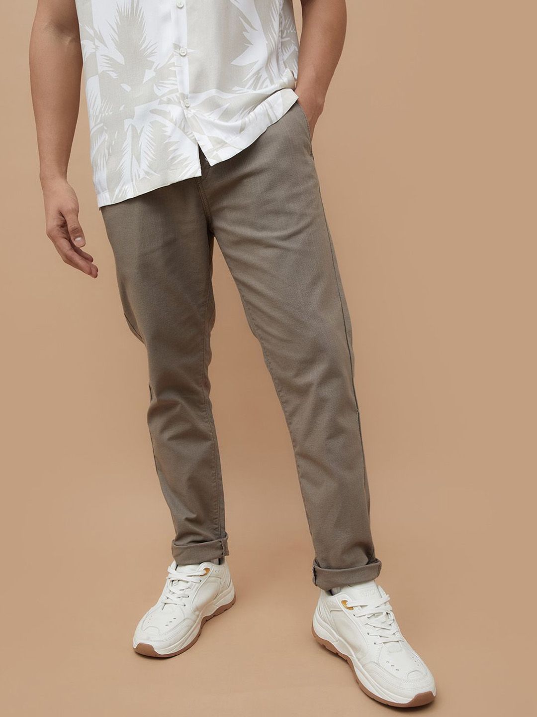 Fame Forever by Lifestyle Men Cotton Tapered Fit Trousers