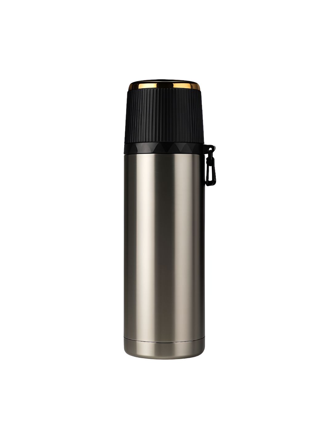 iSWEVEN Grey Solid Stainless Steel Double Wall Vacuum Water Bottle - 500ml
