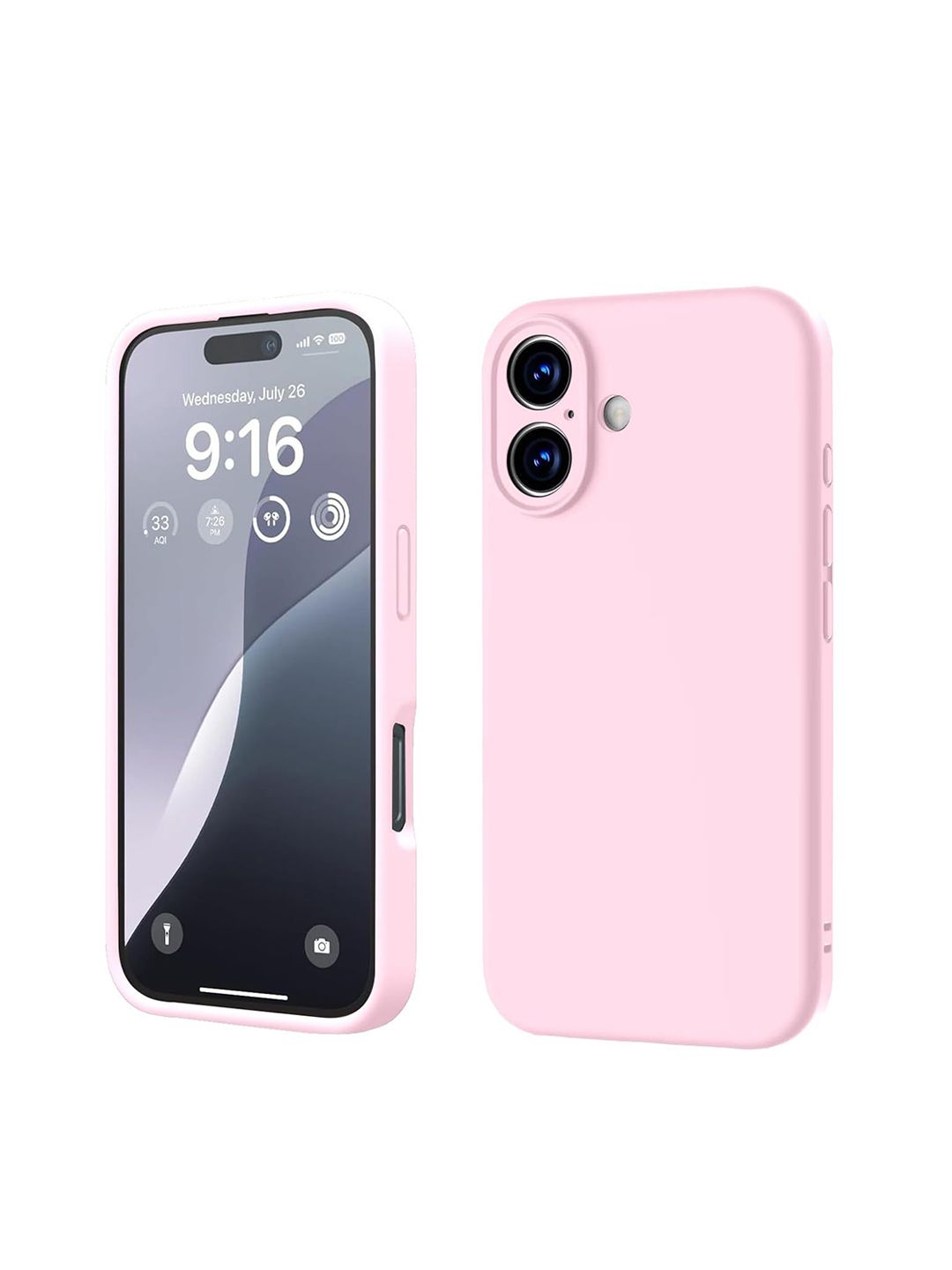 LIRAMARK Solid Printed iPhone 16 Plus Back Case Mobile Accessories
