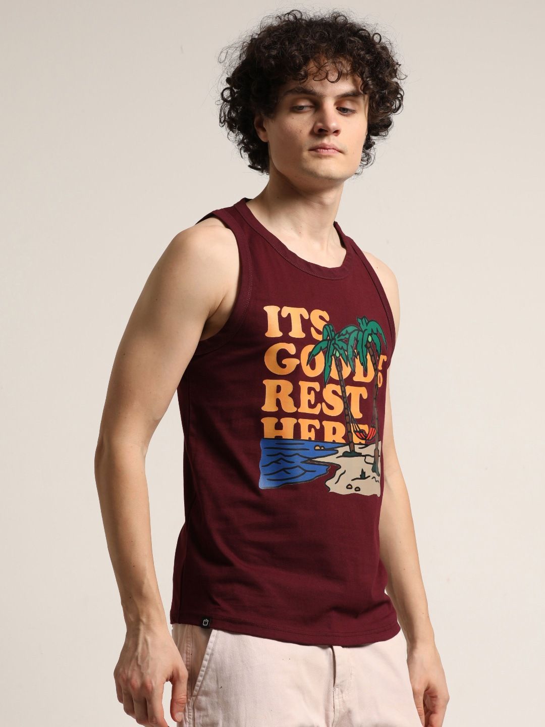 Bushirt Men Graphic Printed Round Neck Cotton T-shirt