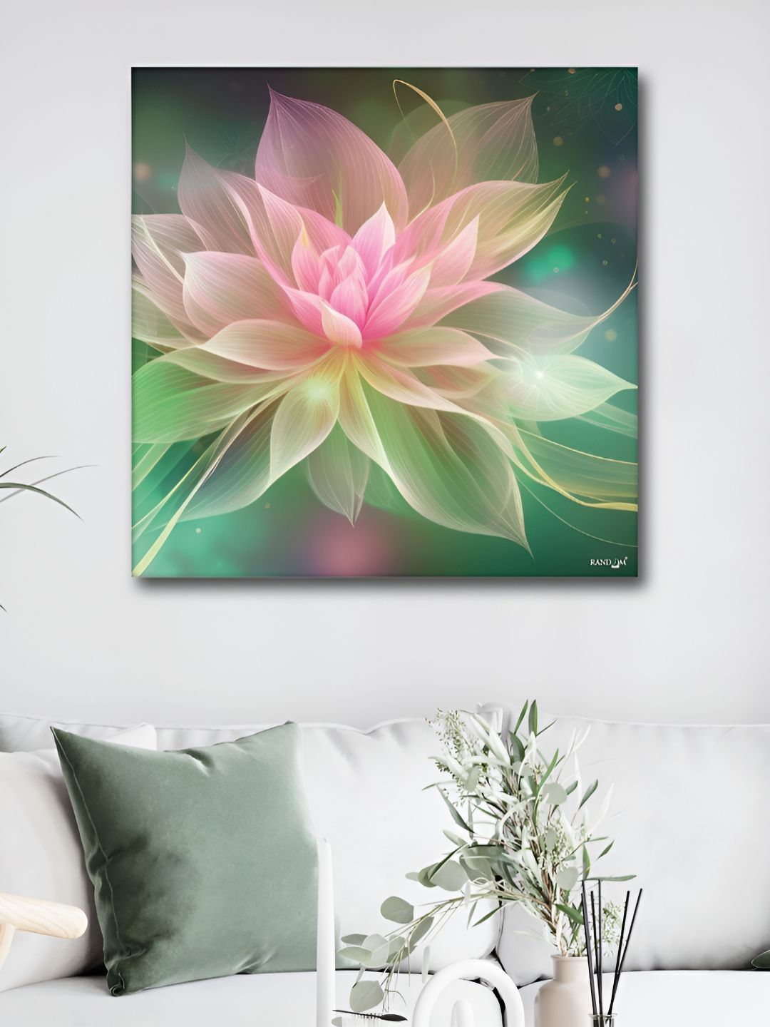 RANDOM Pink & Green Floral And Botanical Canvas Wall Art