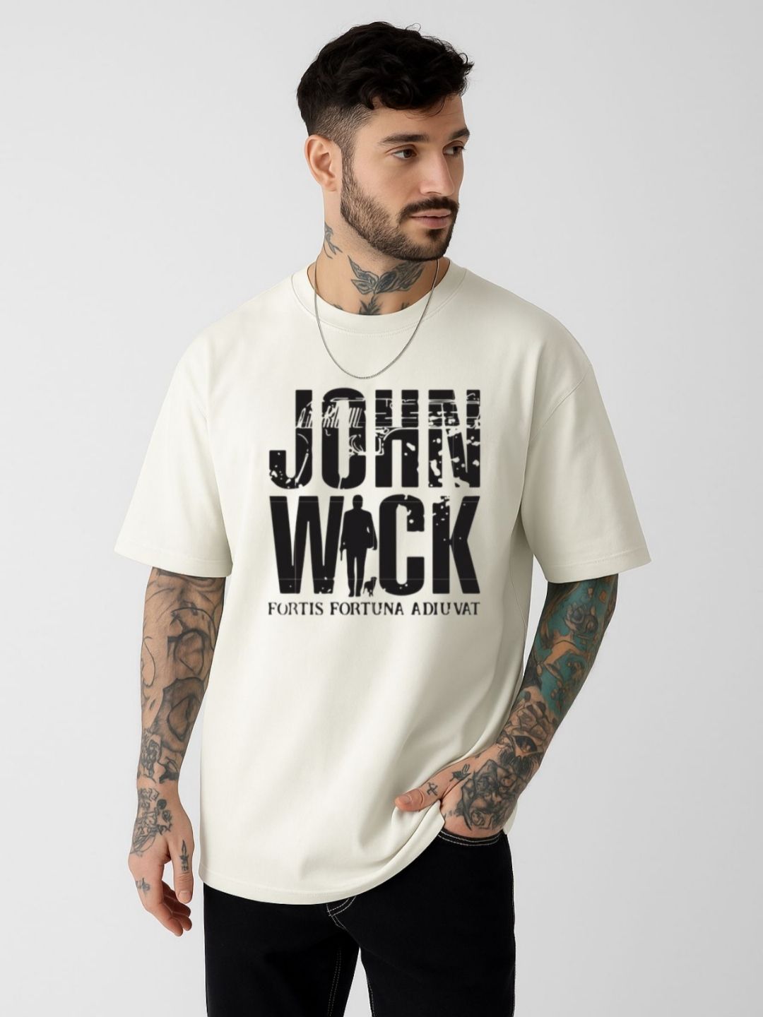 Be Crazy Men Typography Printed Round Neck Cotton Oversized T-shirt