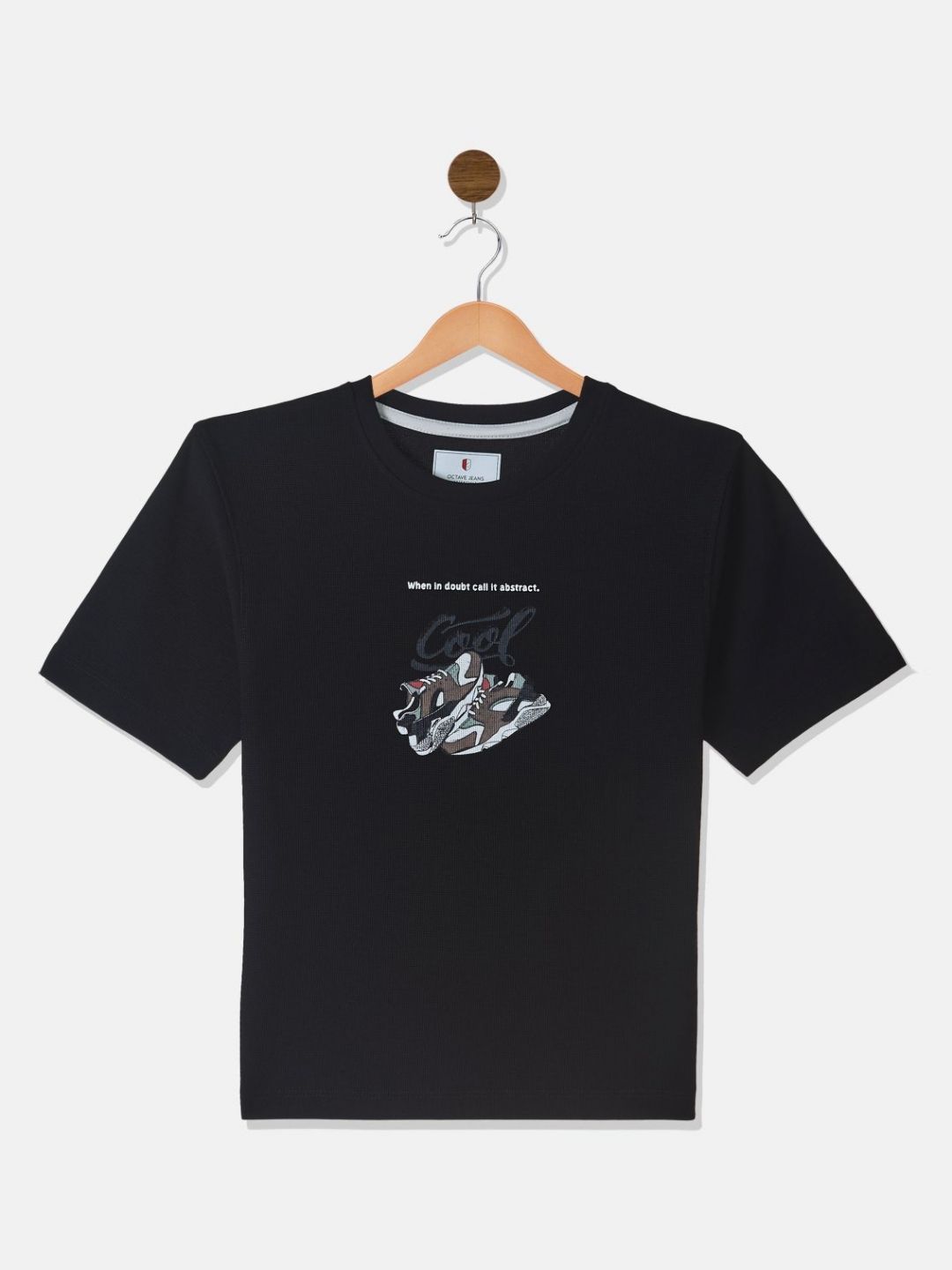 Octave Boys Graphic Printed Round Neck Cotton T-shirt