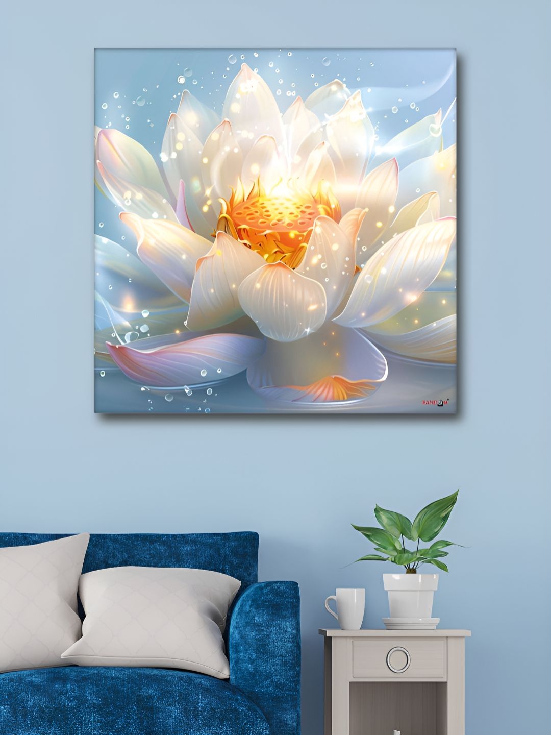 RANDOM Blue & White Floral And Botanical Canvas Wall Art