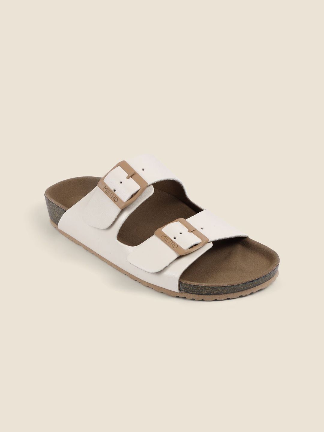 Metro Metro Colourblocked Open Toe Flats With Buckles