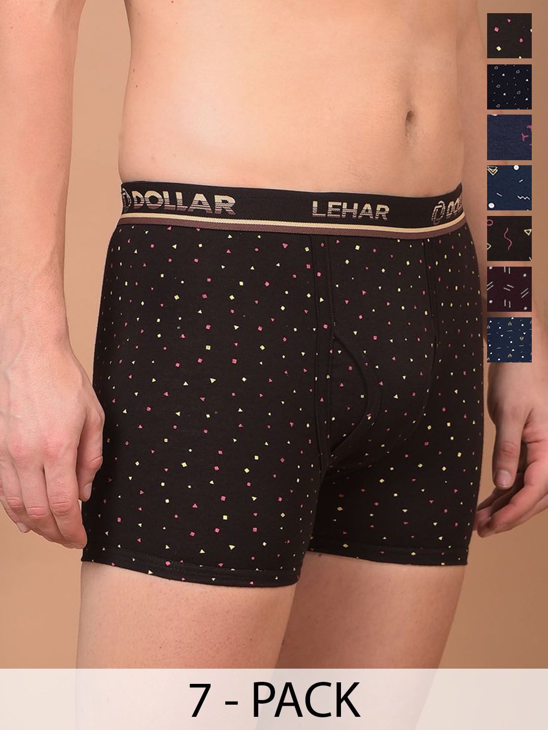 Dollar Pack Of 8 Assorted Printed Combed Cotton Trunk