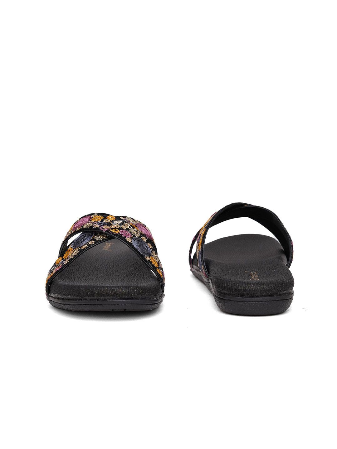 Buy Simplex Footwear Women Sequin Embroidered Open Toe Flats