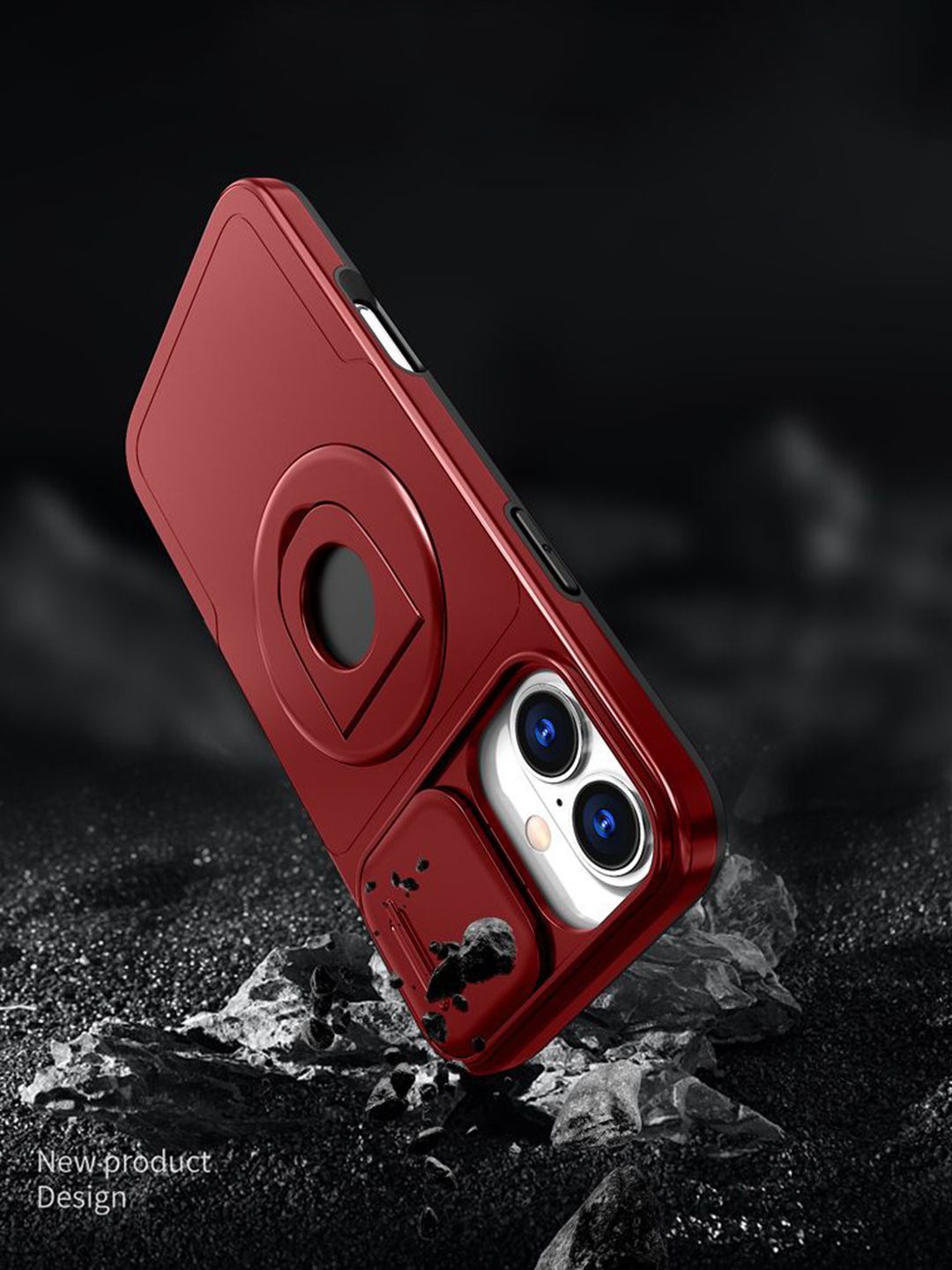 Luxury Kase iPhone 16 Mag-Safe Shockproof Rugged Case with Ring Kickstand