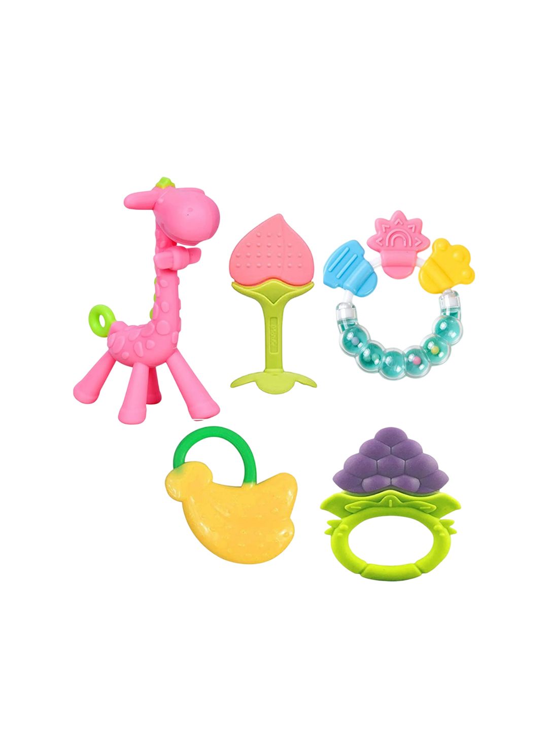 Kritiu Set Of 5 Silicone Non Toxic Teether