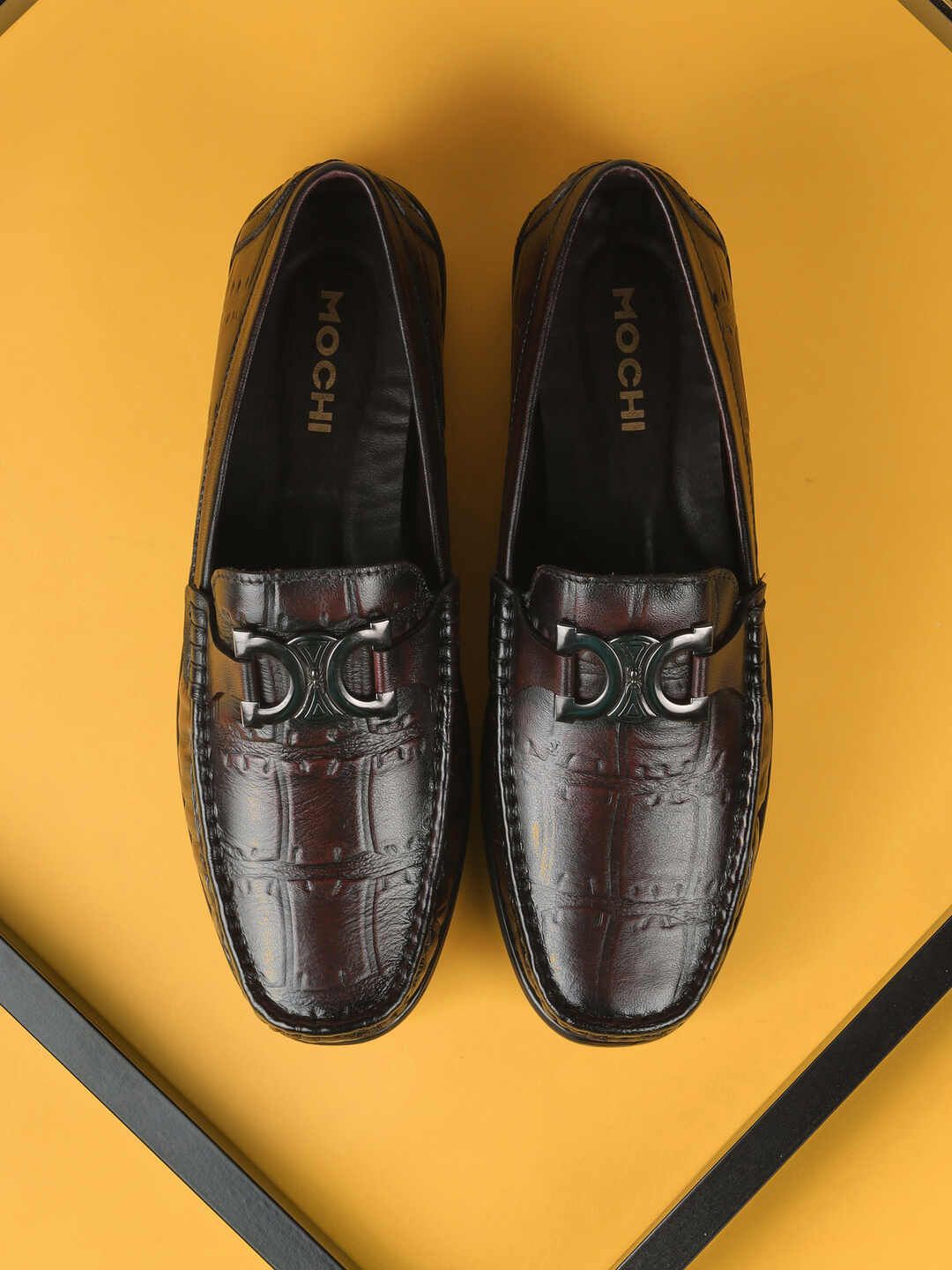 Mochi Men Leather Formal 
Loafers Shoes