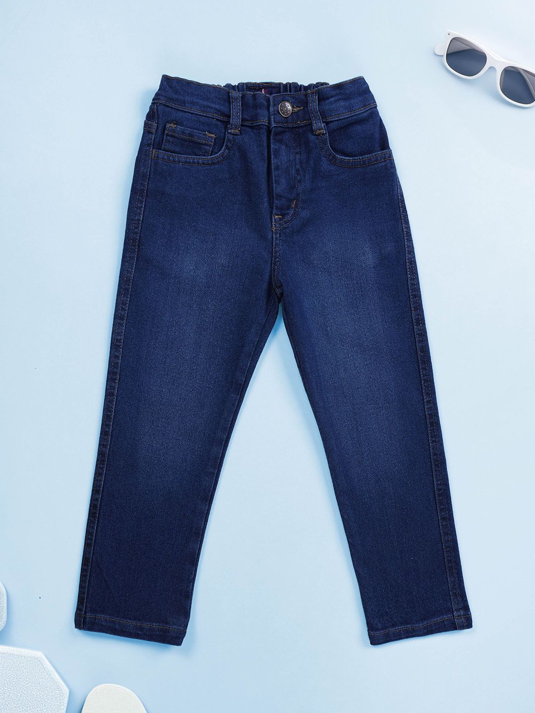 KiddoPanti Boys Regular Fit Mid-Rise Stretchable Jeans