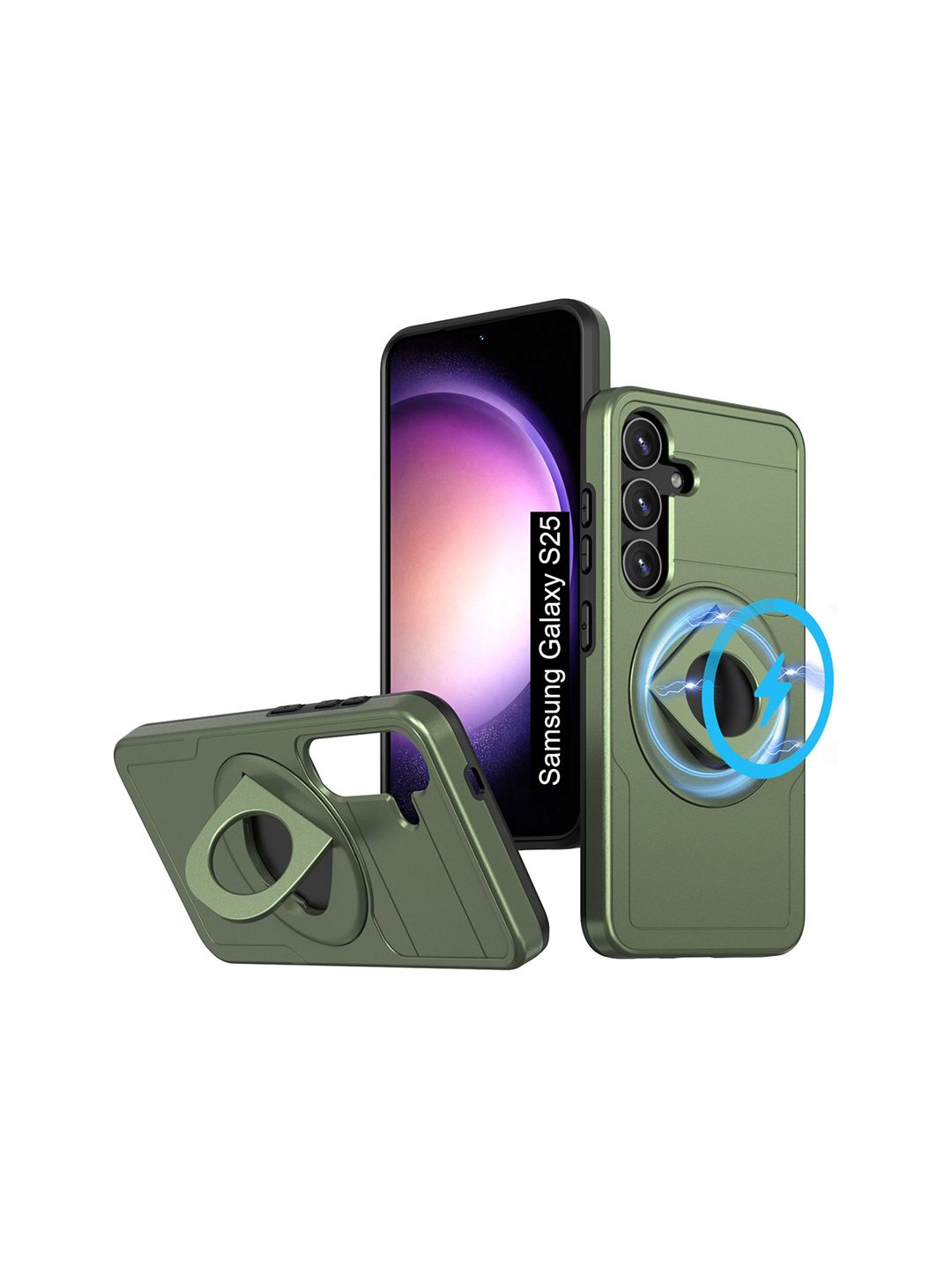 Luxury Kase Solid Printed Samsung Galaxy S25 5G Back Case Mobile Accessories