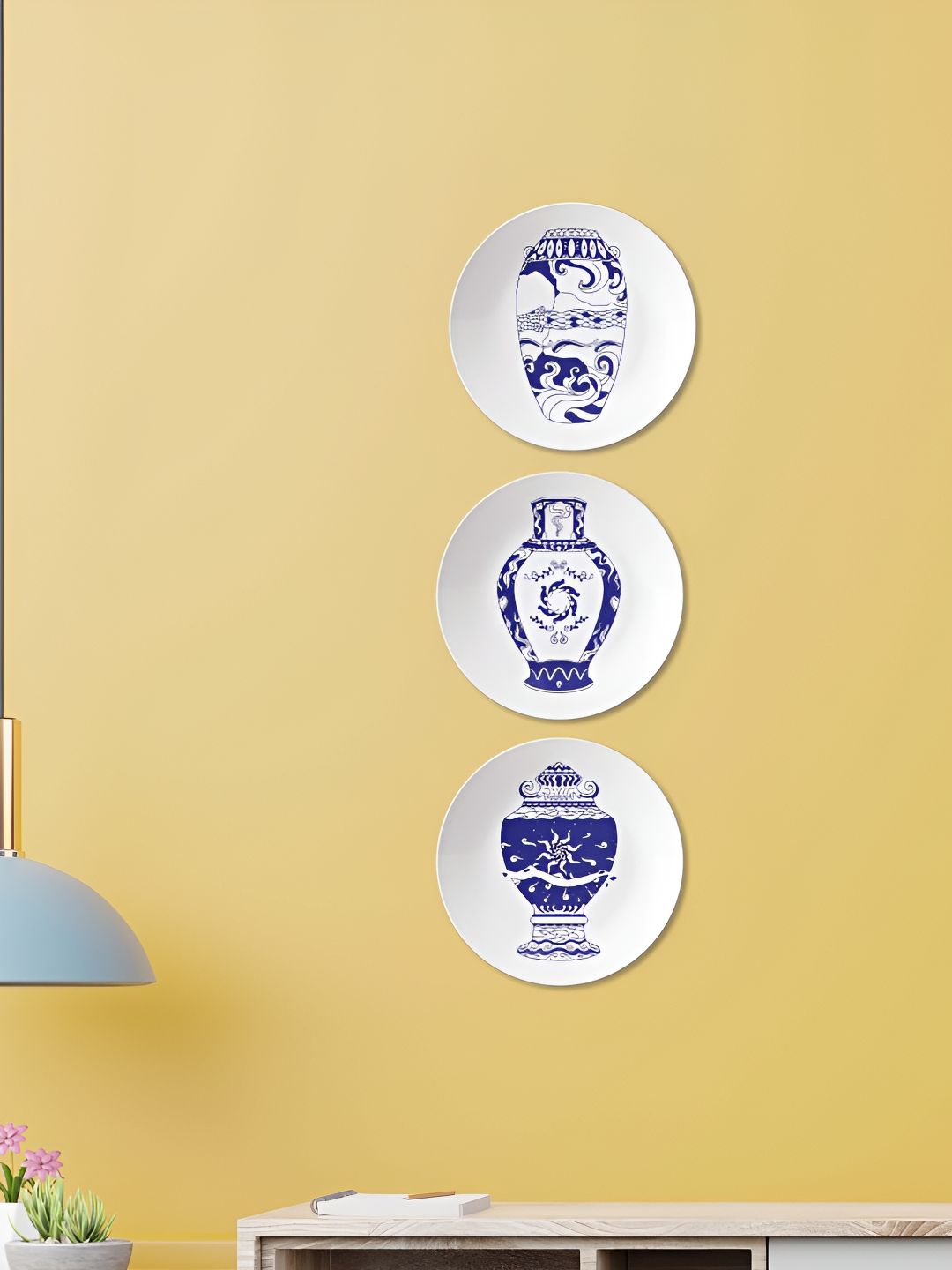 THE QUIRKY HOME 11:11 and Words of Wisdom Crafted Ceramics Glossy 3Pcs Wall Plates-10In