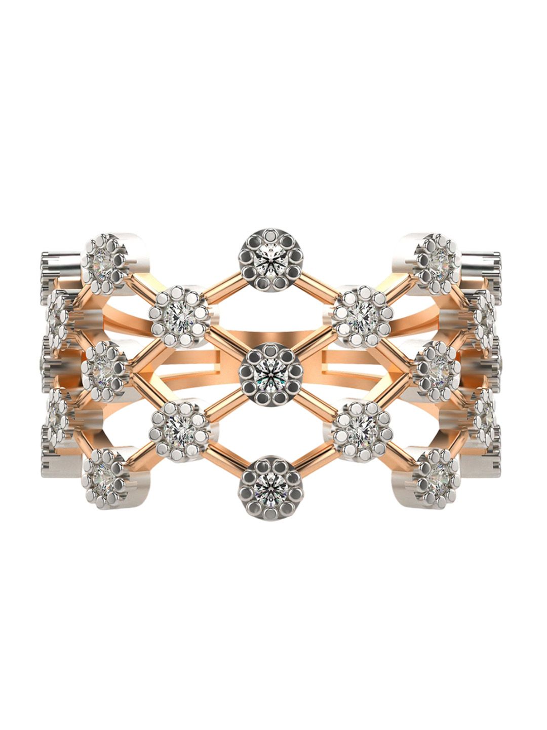 VALANOVA Sterling Silver Plated with Rose Gold & Certified Lab Grown Diamond 0.31cts