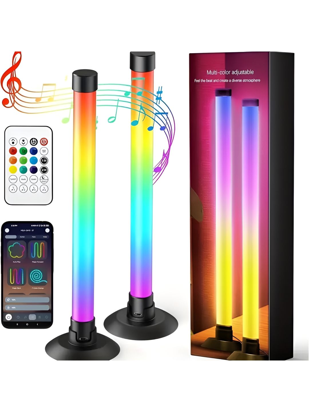 XERGY Multicolor Acrylic Cylinder Solid High Quality Electrical Table Lamps