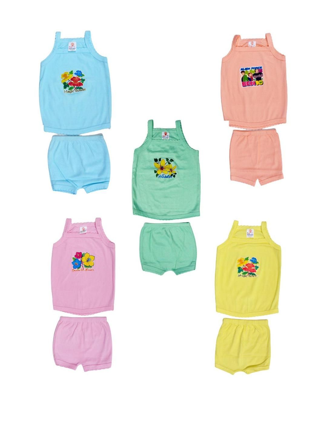 Veecap Pack of 5 Kids Printed Top with Shorts