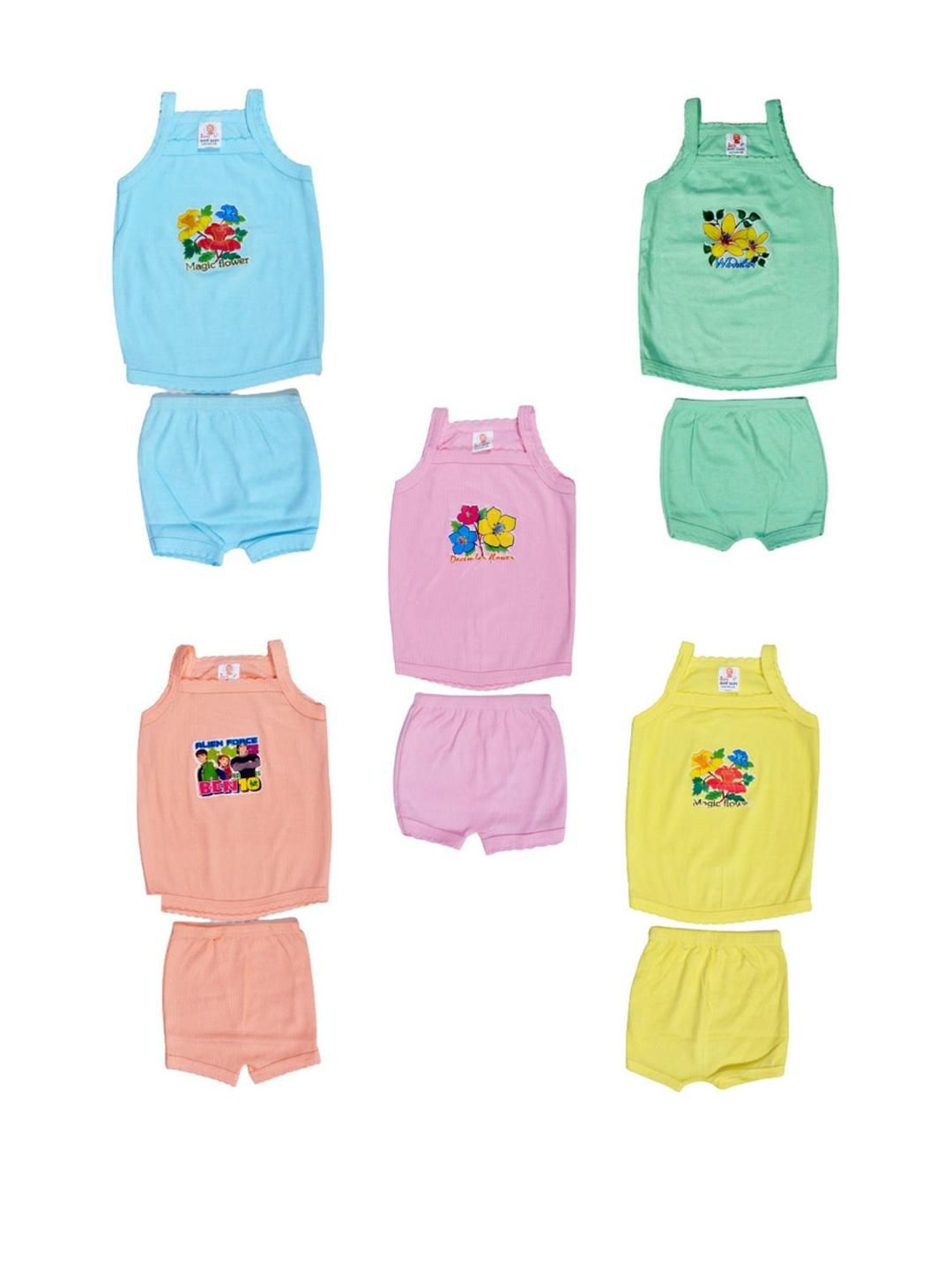 Veecap Blue Cotton Blend Clothing Set