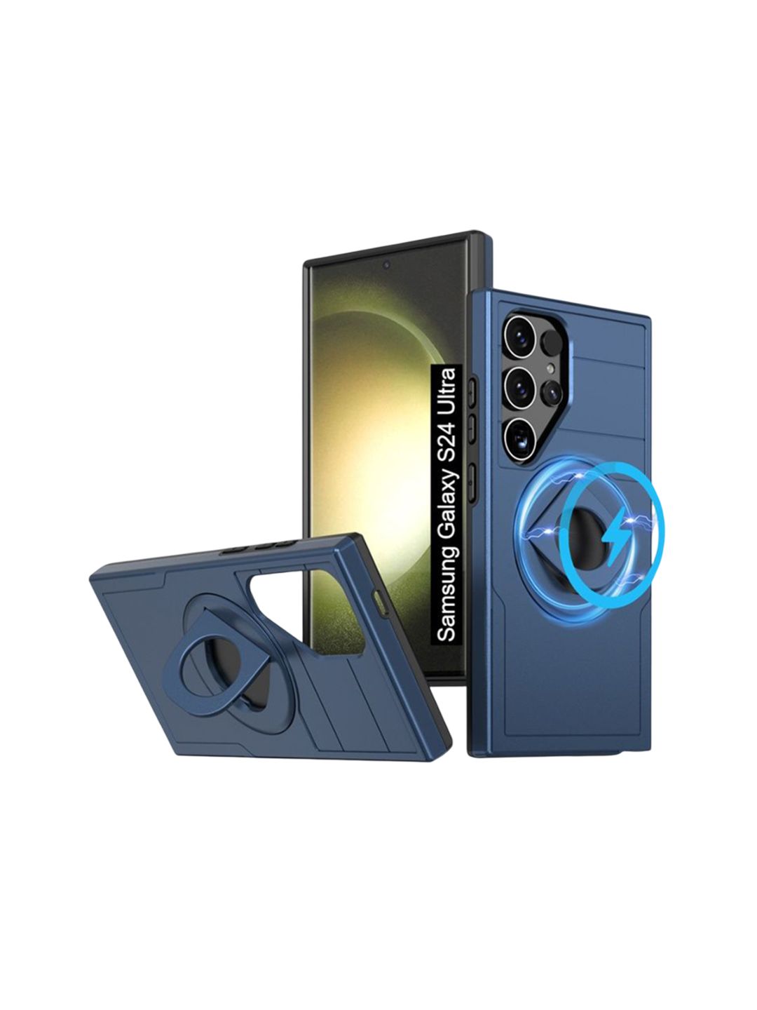 Luxury Kase Solid Samsung Galaxy S24 Ultra 5G Magsafe Shockproof Rugged Back Case