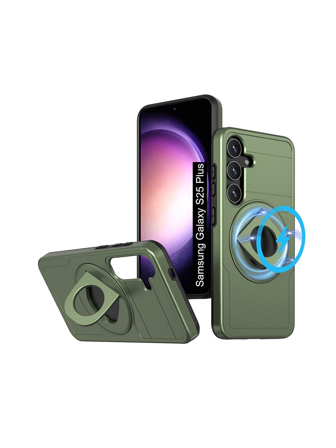 Luxury Kase Solid Samsung Galaxy S25 Plus 5G Shockproof Rugged Back Case