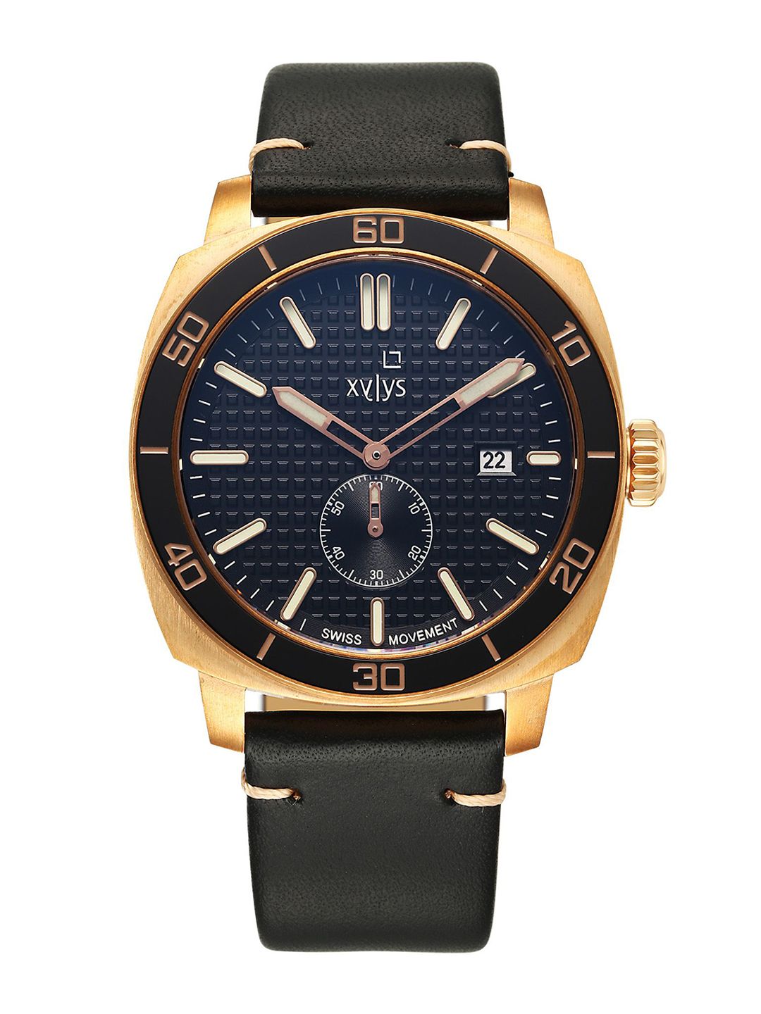 ② 未使用　激レア　ダイワ　ロイヤルキャスト55M Buy Xylys Men Quartz Analog Black Dial Black Leather Strap Watch