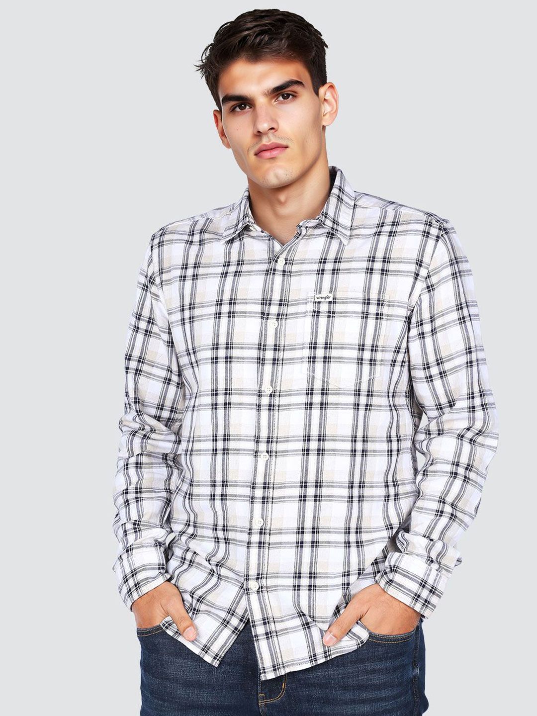 Wrangler Cotton Checked Casual Shirt