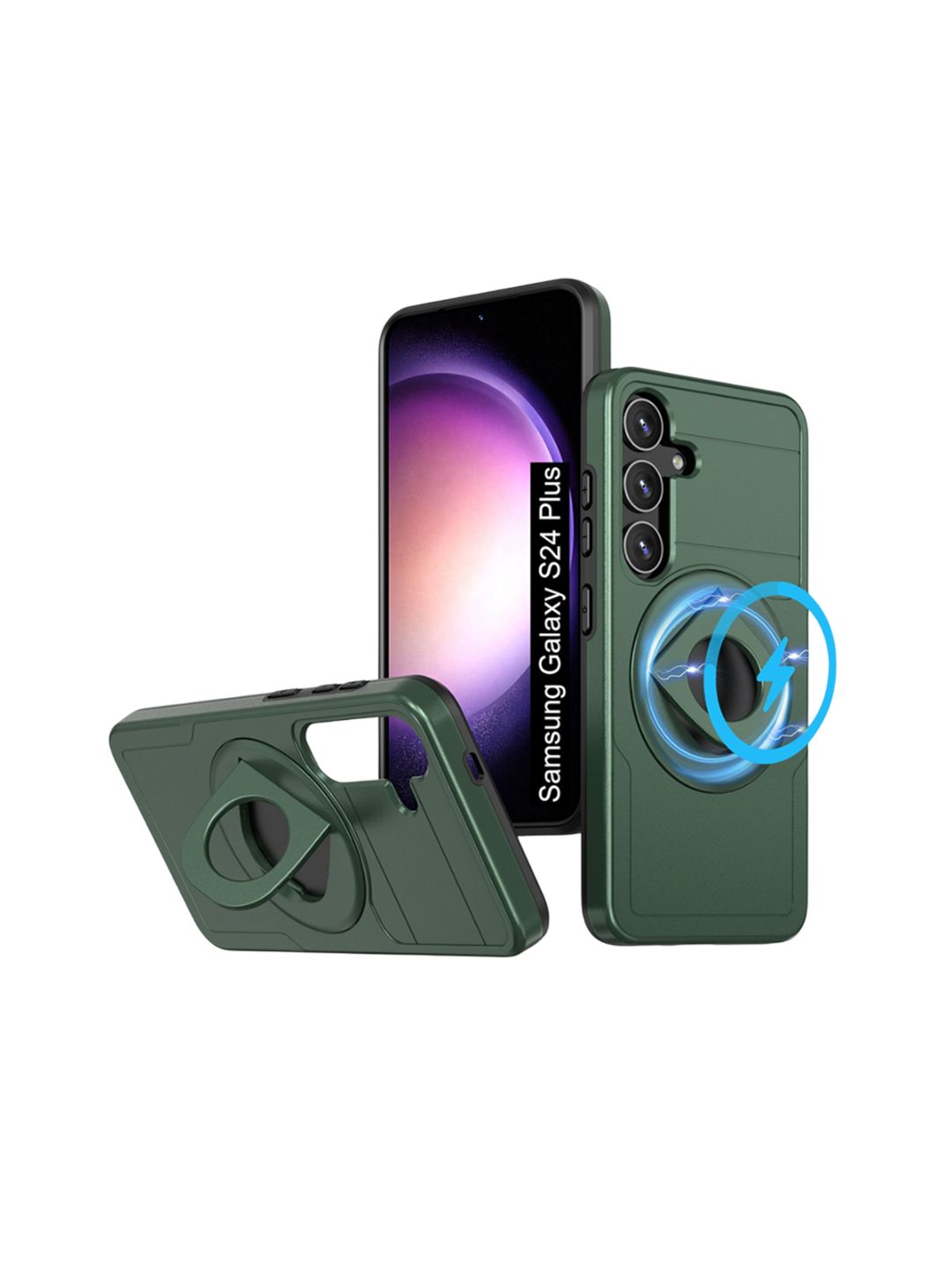 Luxury Kase Solid Samsung Galaxy S24 Plus Magsafe Shockproof Rugged Back Case