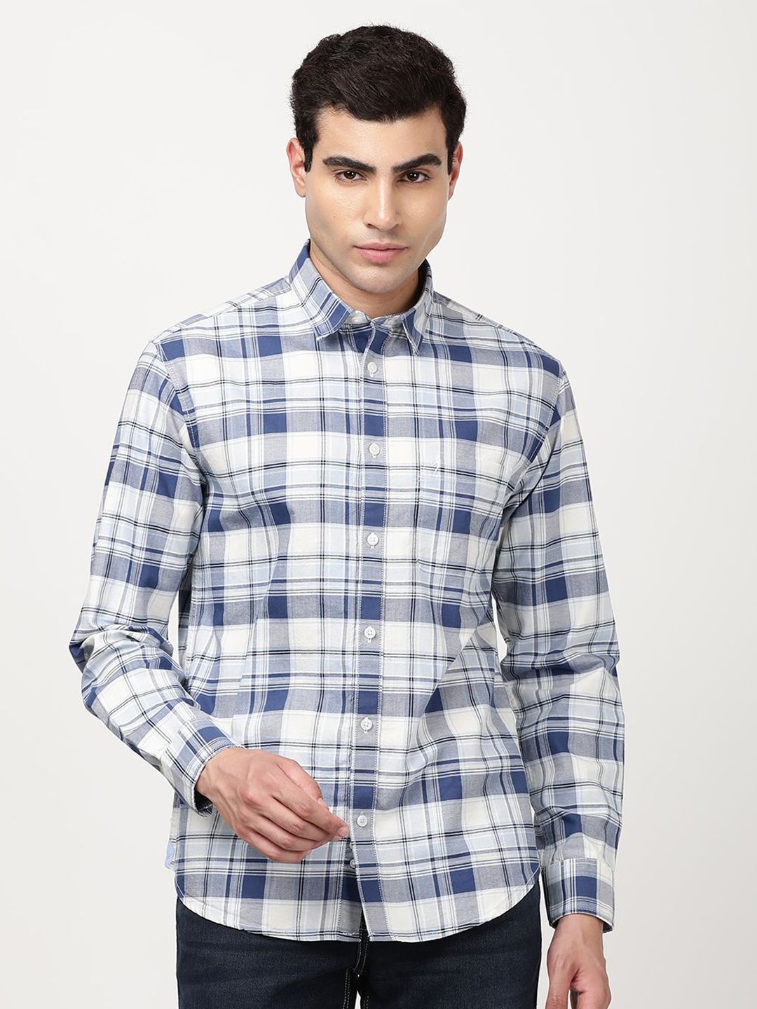 Indian Terrain Indian Terrain Men Classic Slim Fit Checked Shirt