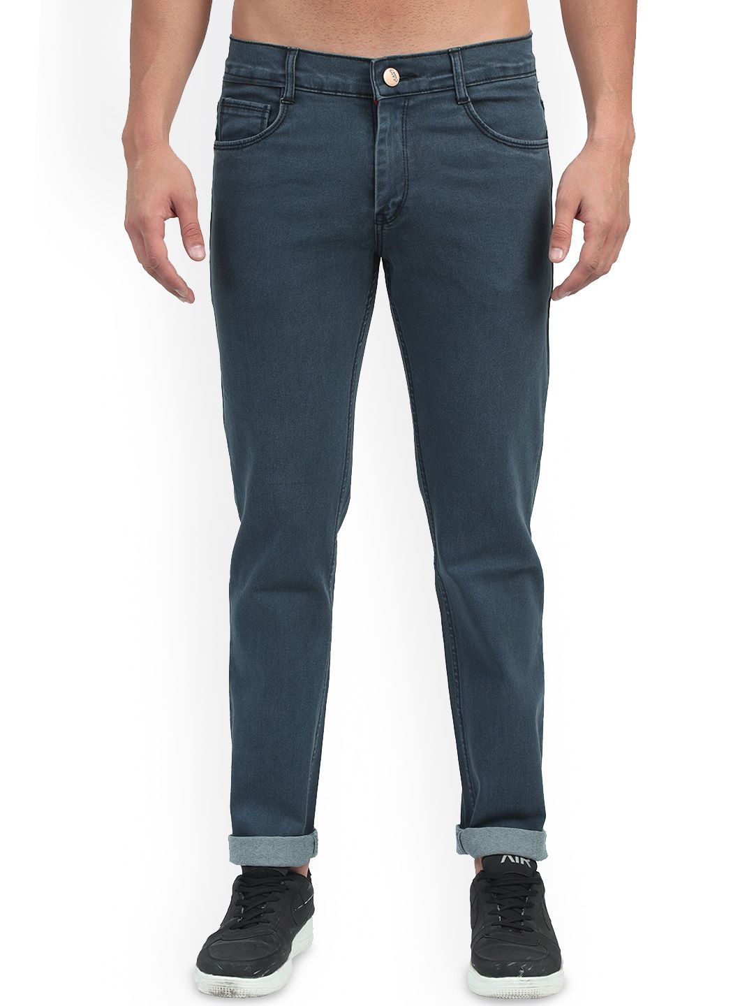 MIRAAN Men Regular Fit Mid-Rise Denim Jeans