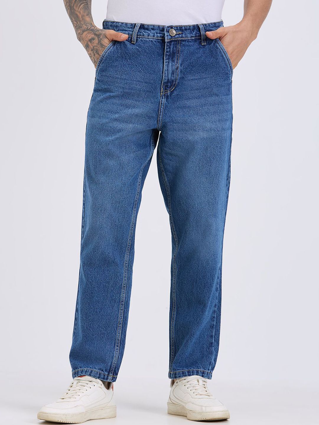 TCI Men Loose Mid-Rise Baggy Jeans