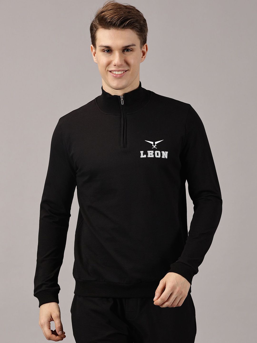 LEON Men Active wear Cotton Sweatshirt
