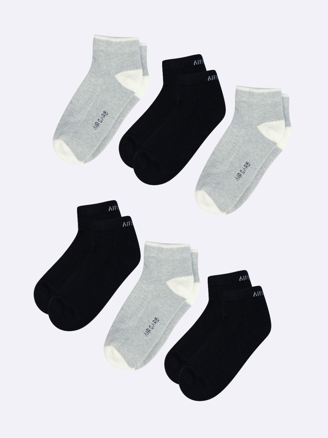 AIR GARB Unisex Pack Of 6 Cotton Ankle Length Socks