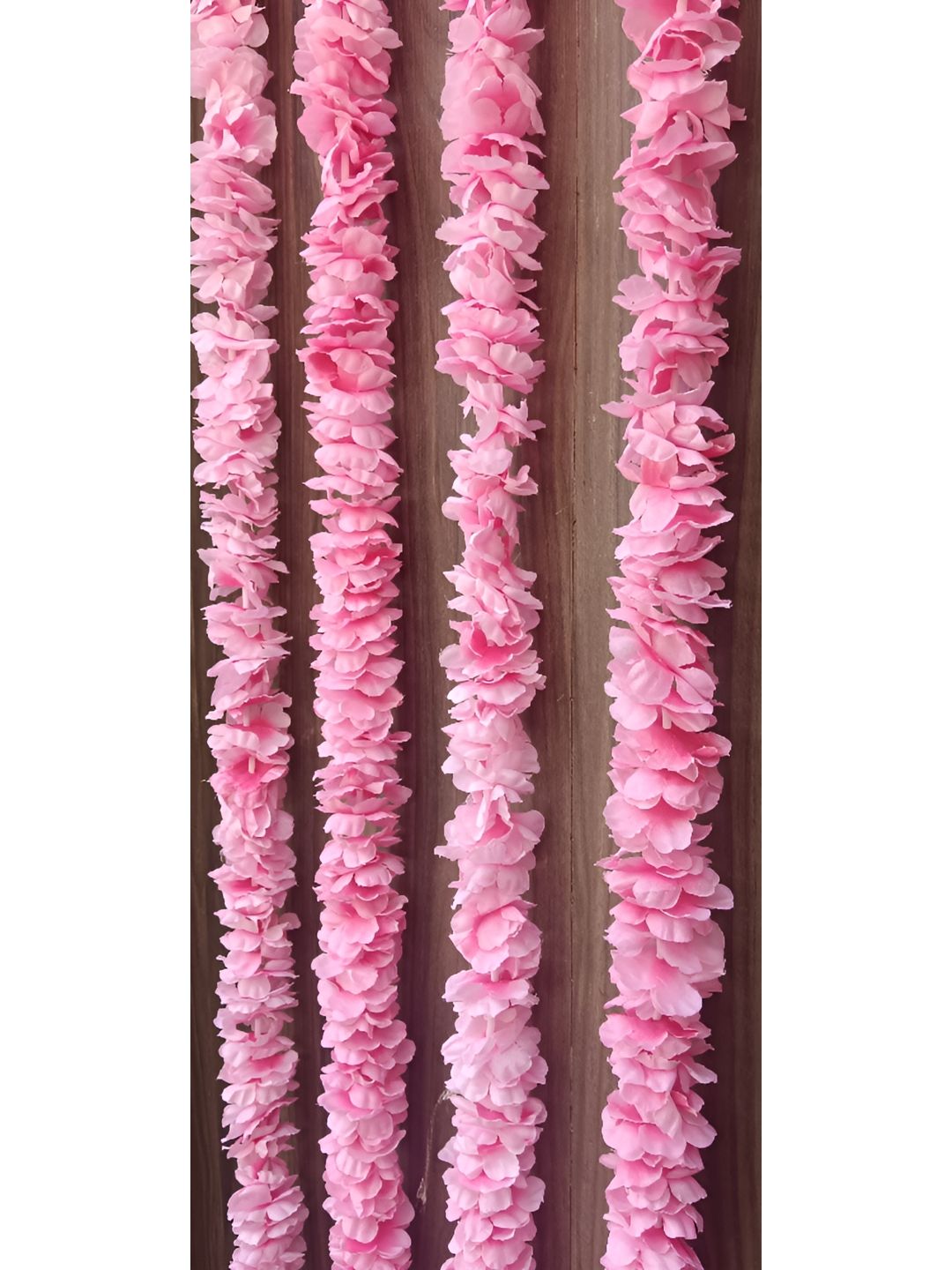 Nutts Pink & Beige 4 Pieces Paper Gajra Hanging Garlands