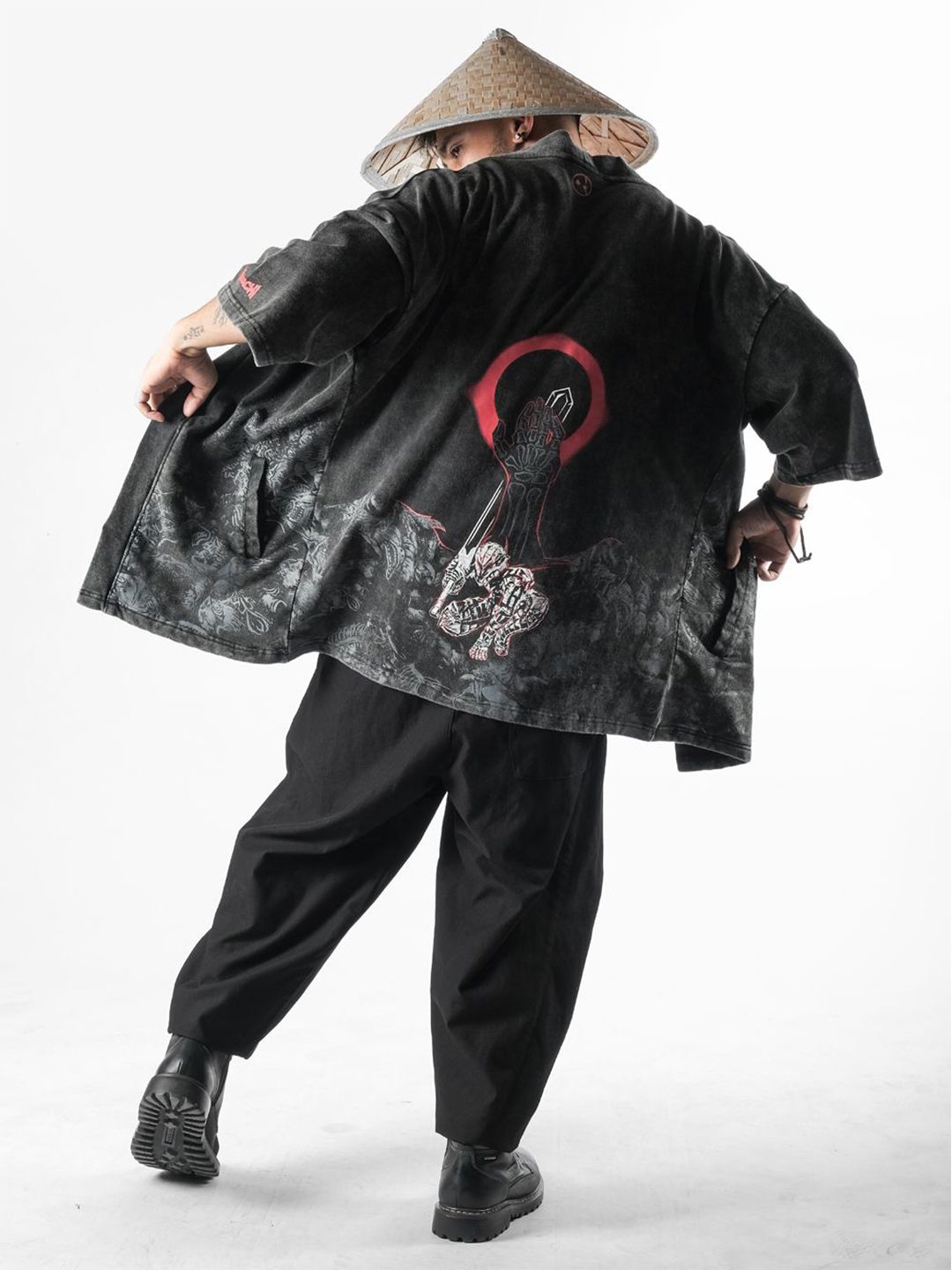 Xenpachi Berserk Anime Curse Printed Cotton Kimono