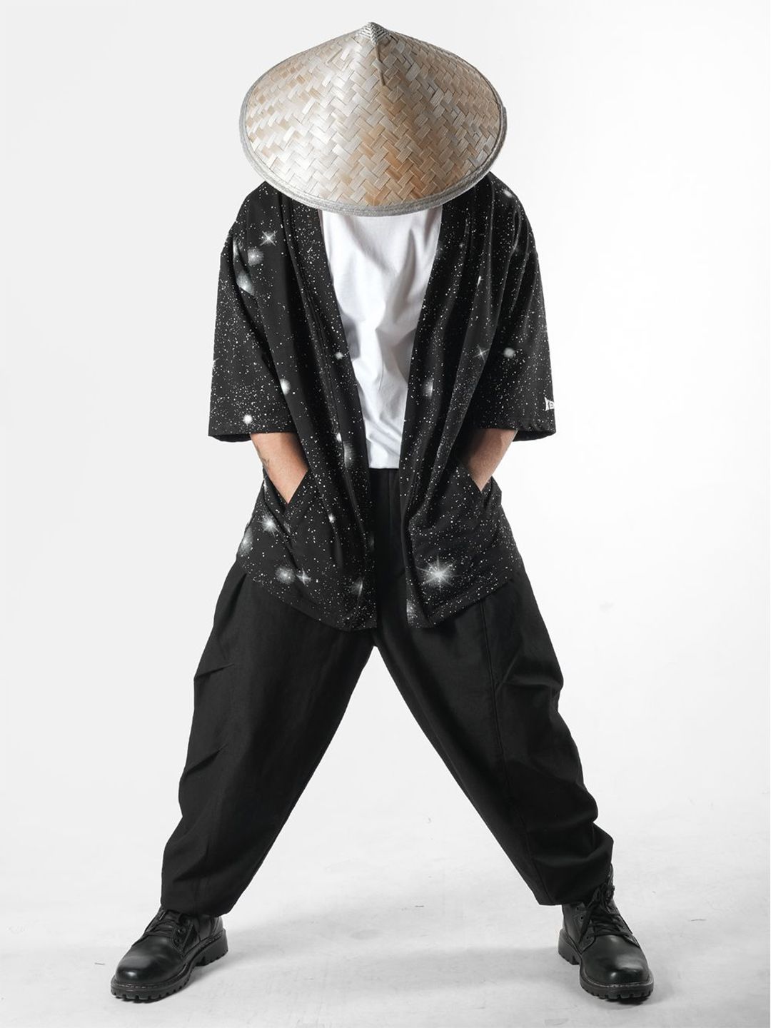 Xenpachi Space Printed Cotton Kimono