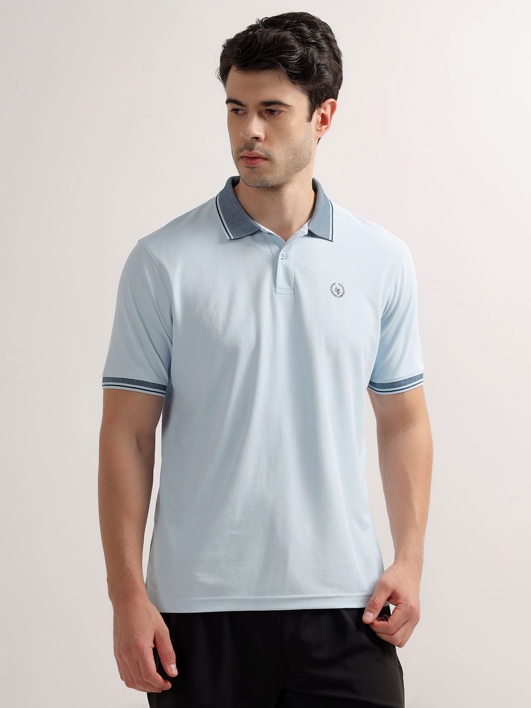 Cantabil Men Polo Collar Short Sleeves T-shirt