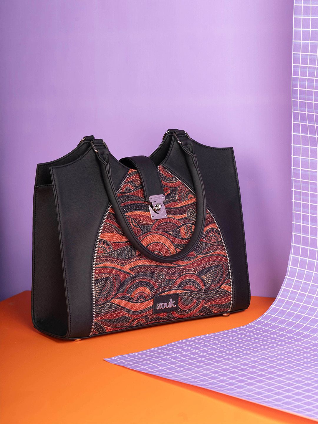 Buy Alt by Zouk Harriet Abstract Printed Jute Laptop Compartment