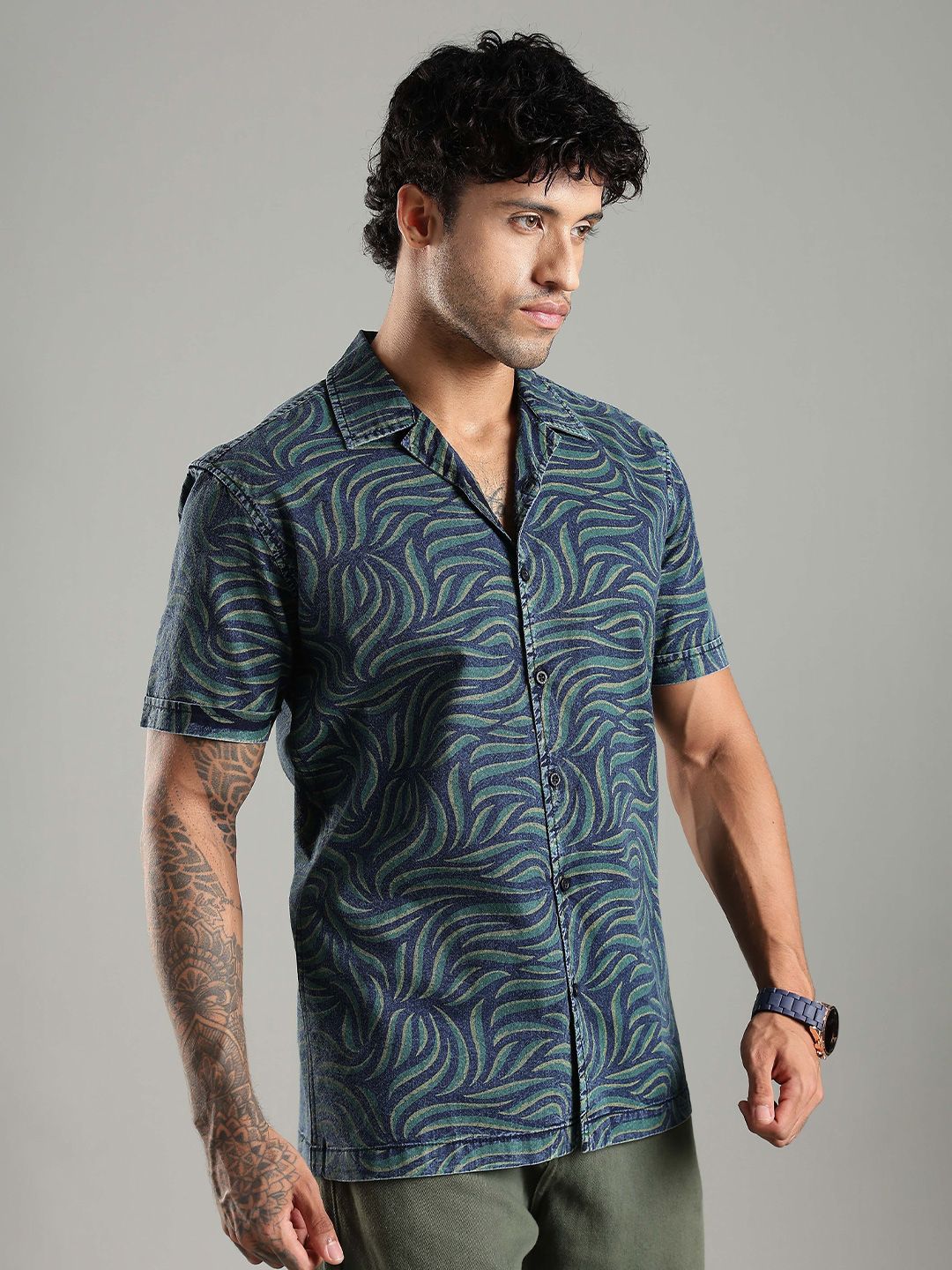 HERE&NOW Men Printed Regular Fit Casual Shirt