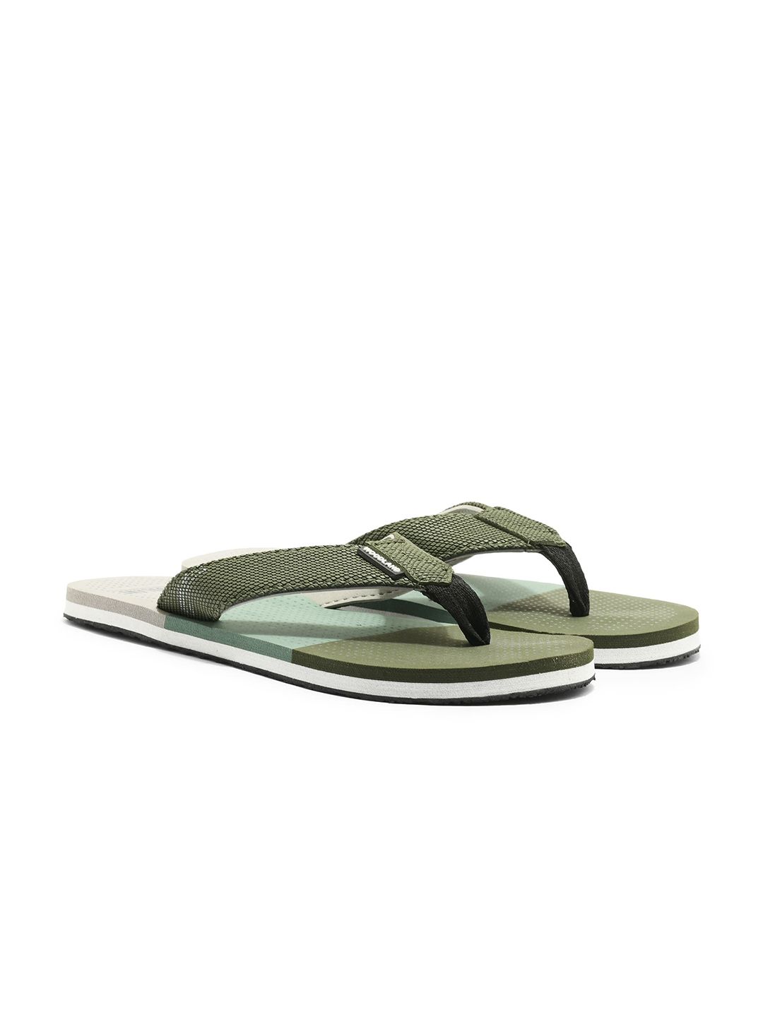 Woodland Men Printed Thong Flip-Flops