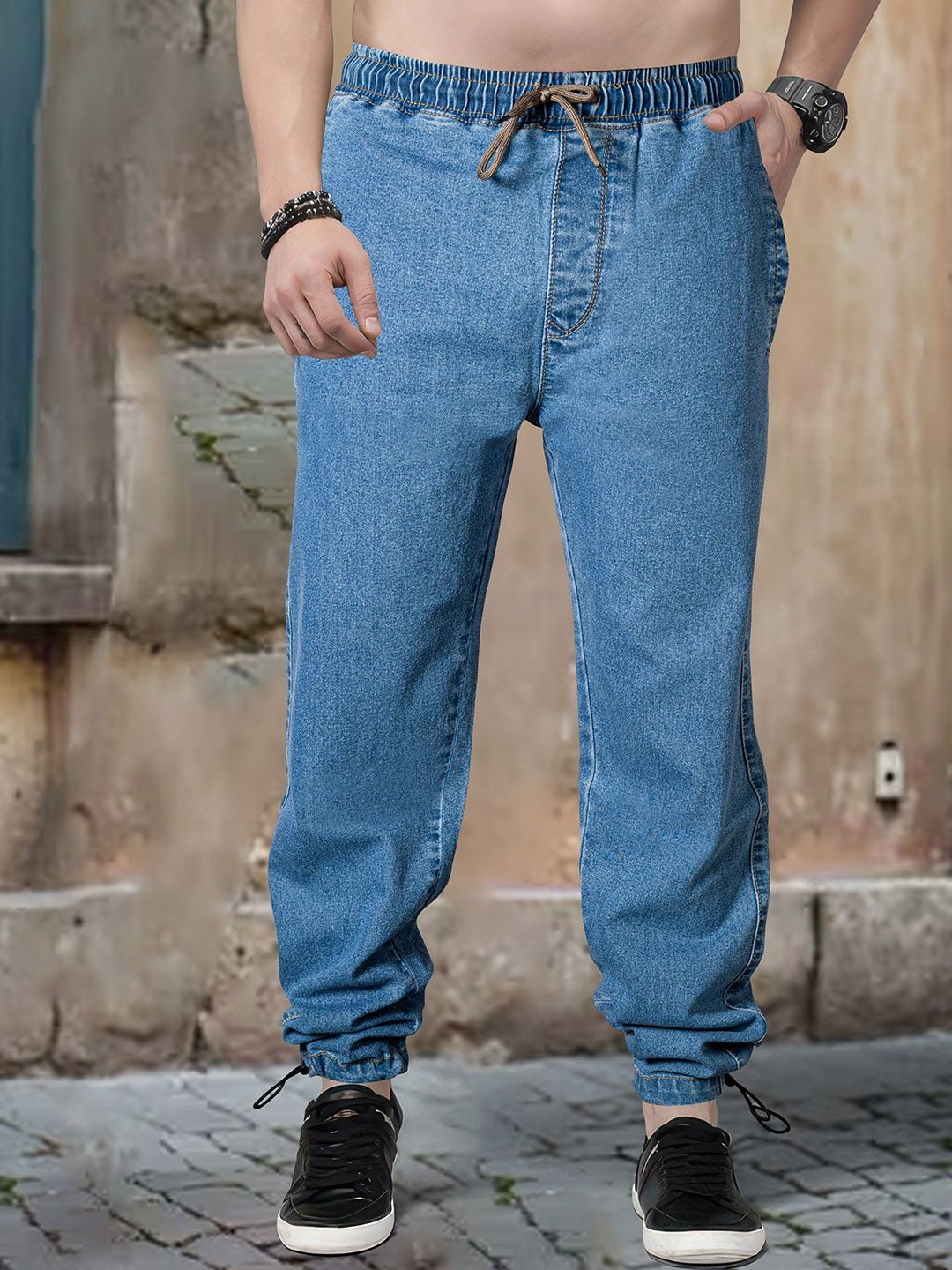 RIG BONE Men Comfort Jogger Mid-Rise Stretchable Joggers Jeans