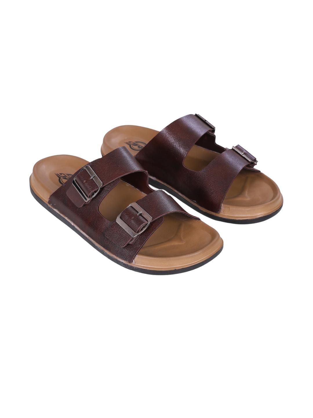 Style Height Brown Synthetic Sandals