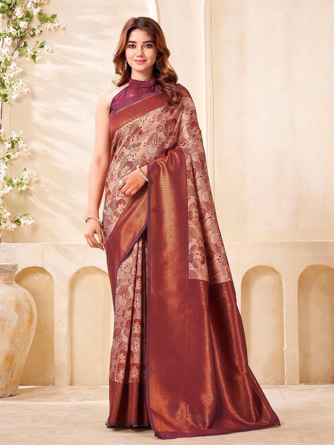 Mitera Woven Design Zari Saree