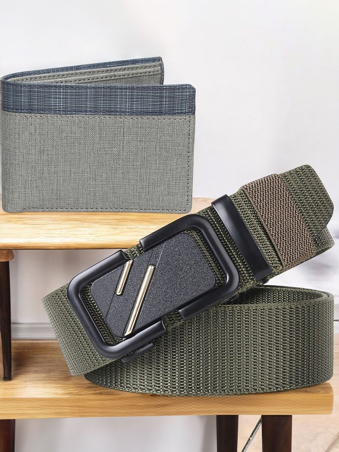 Metronaut Men Wallet and Belt Accessory Gift Set