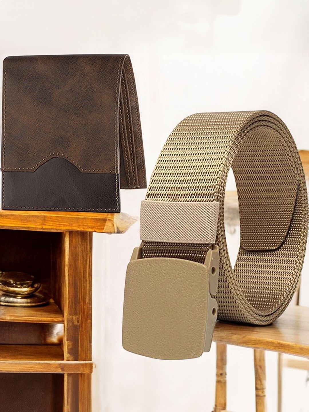 Metronaut Men Wallet and belt Accessory Gift Set