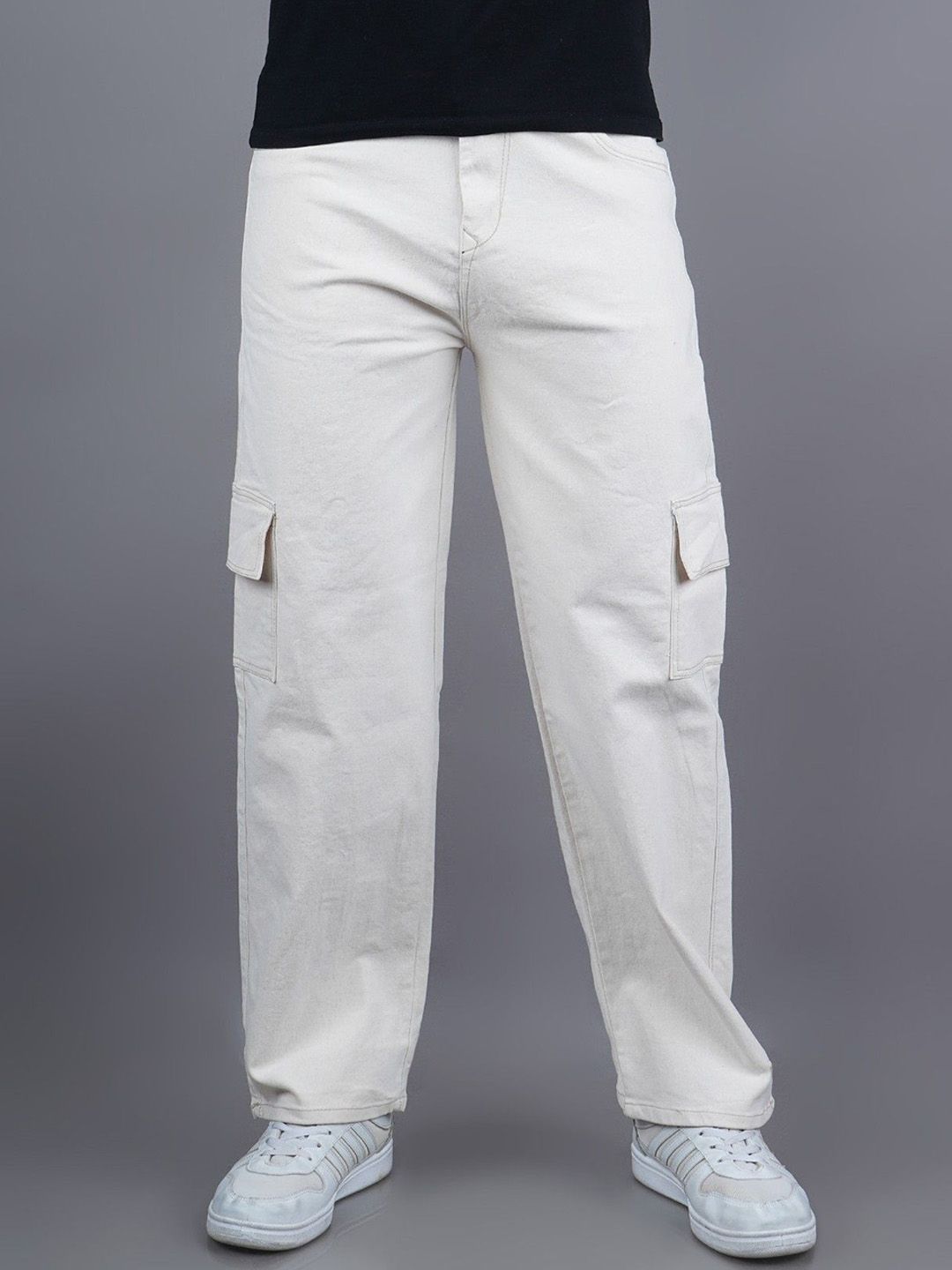 Moda Rapido Men Classic Mid-Rise Stretchable Baggy Jeans