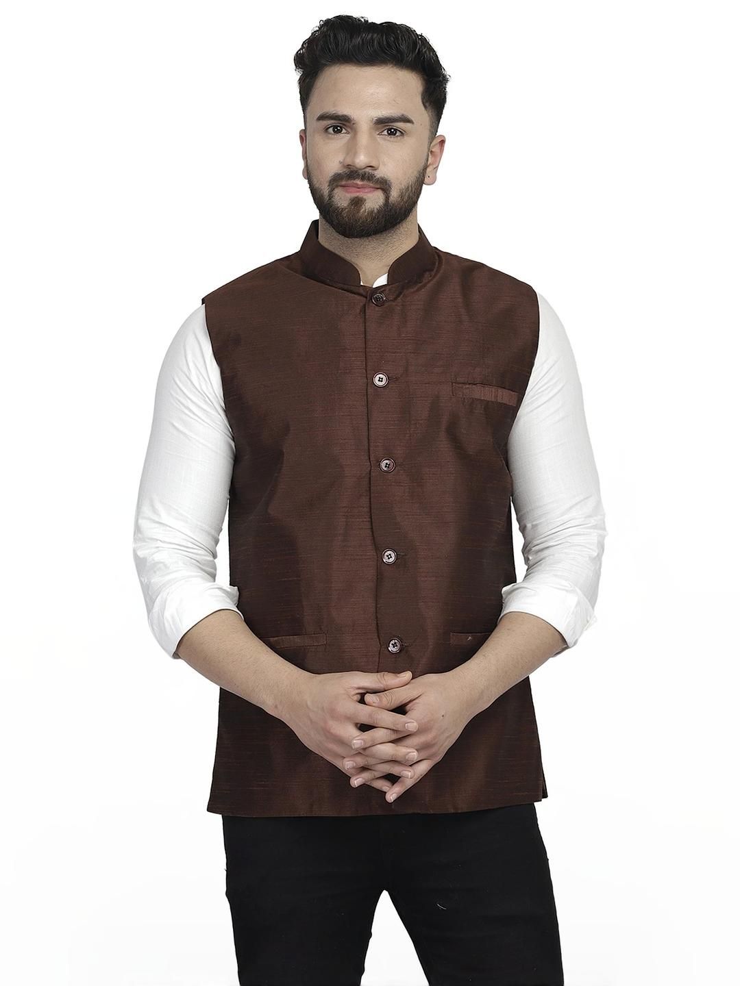 B BEN Sleeveless Self Design Men Jacket ()