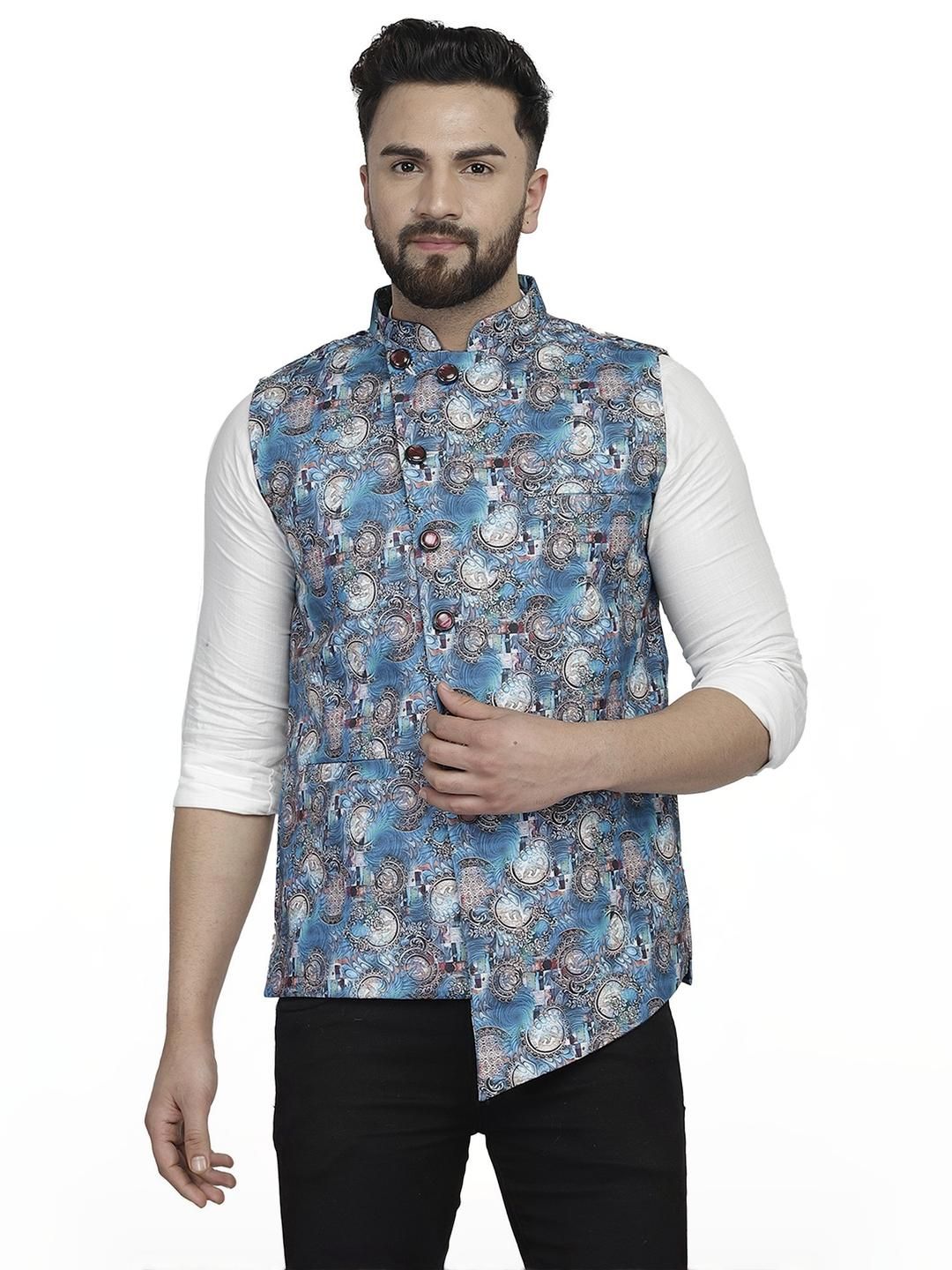 B BEN Sleeveless Printed Men Jacket ()