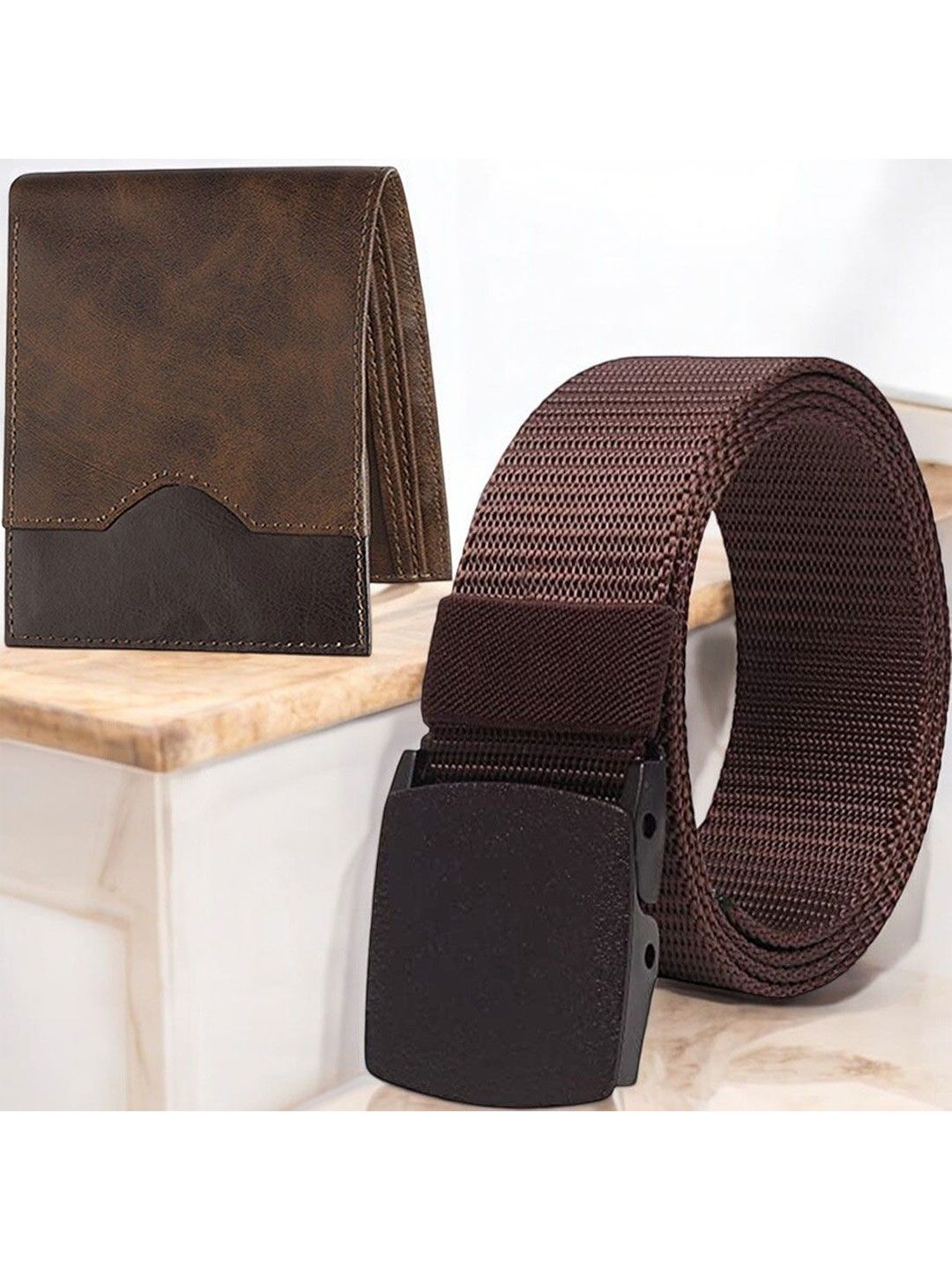 Metronaut Men Wallet and belt Accessory Gift Set