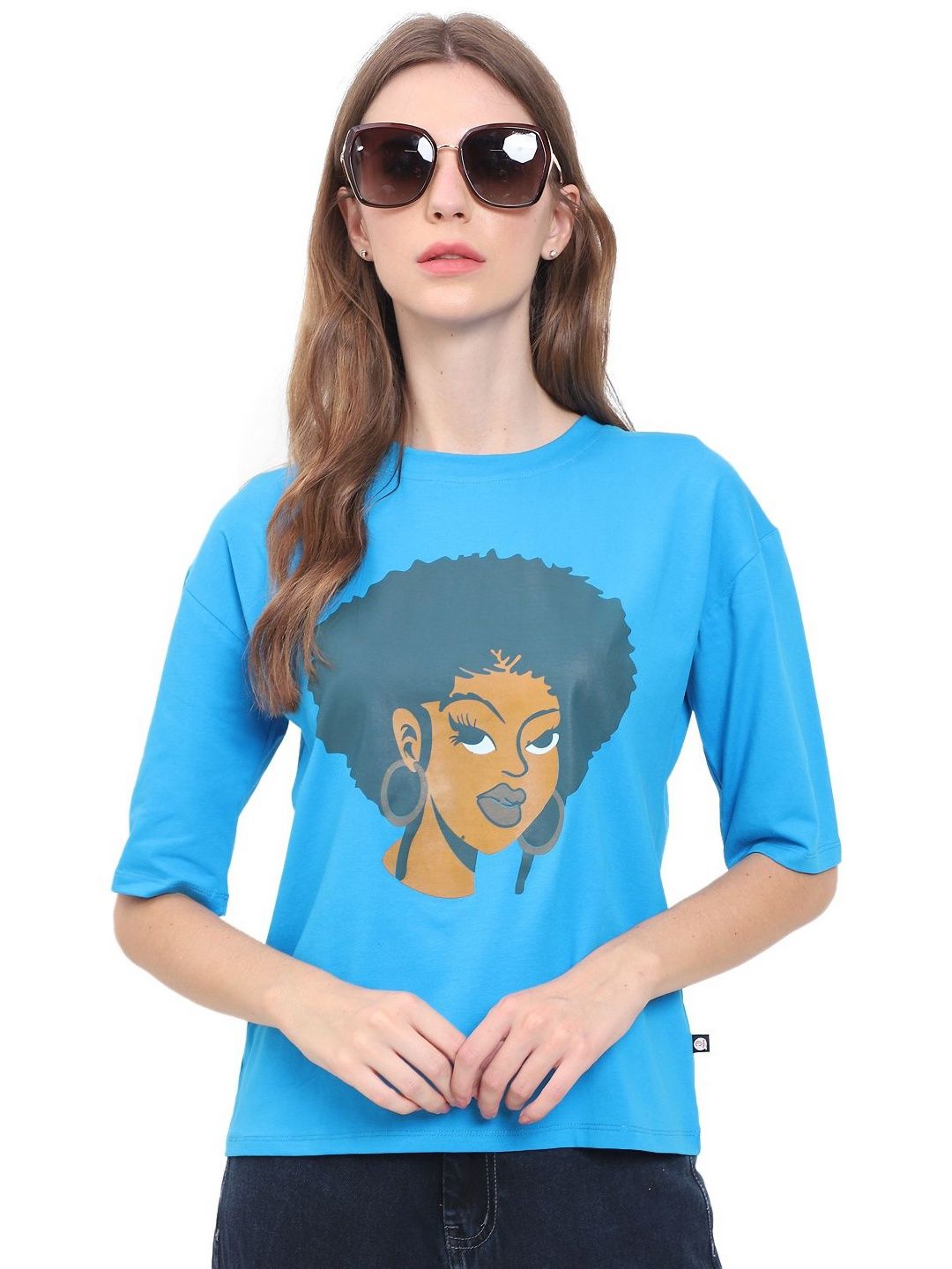 God's Club Women Printed Cotton T-shirt