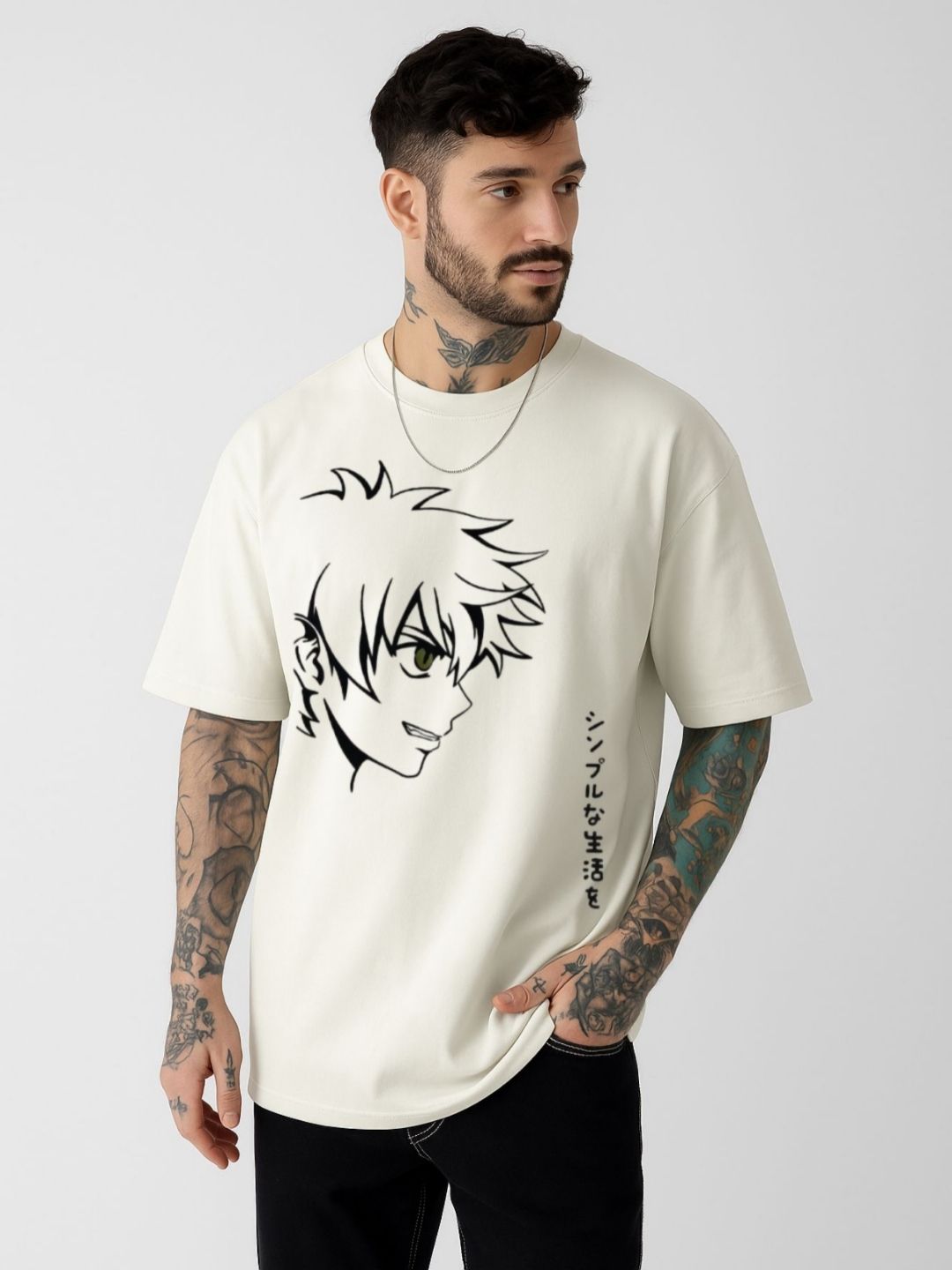 Be Crazy Men Round Neck Printed T-shirt
