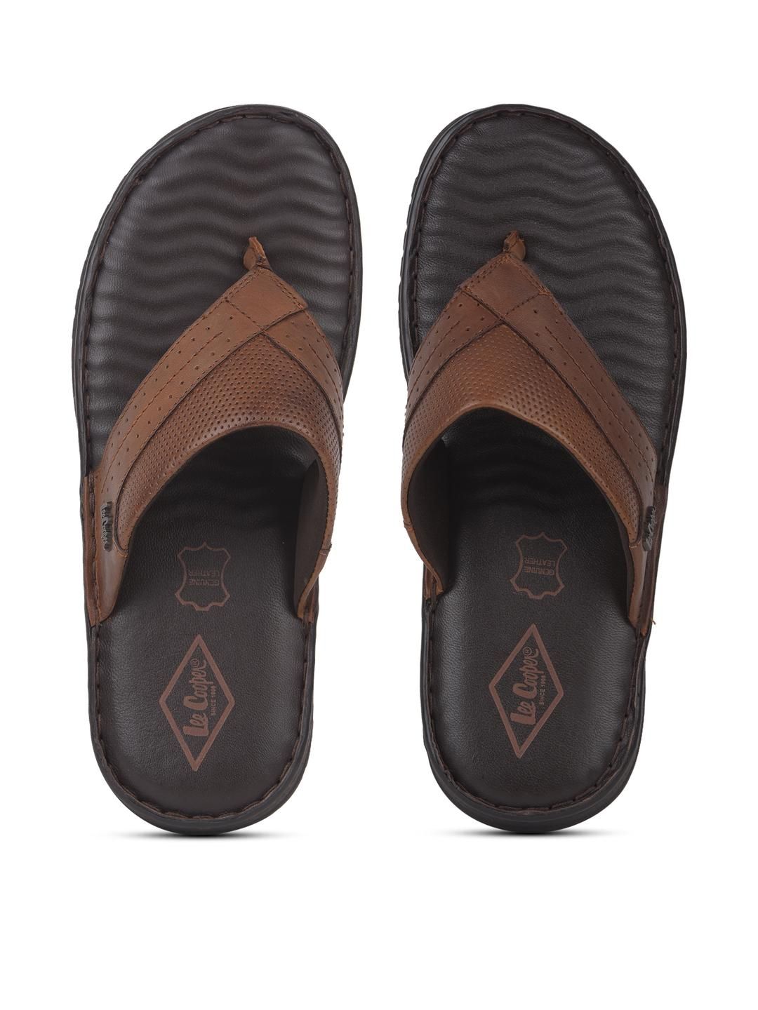 Lee Cooper Men Brown Flip Flops